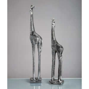Figura jirafa plata 2 tamaños