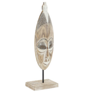 Figura máscara talla madera colonial