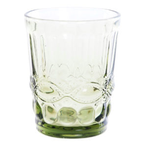 vaso vidrio grabado verde (consultar)
