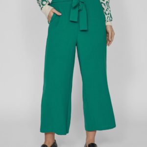Pantalón verde cintura alta cropped